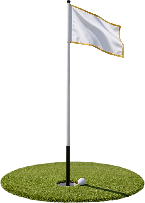 Golffahne auf dem Grün